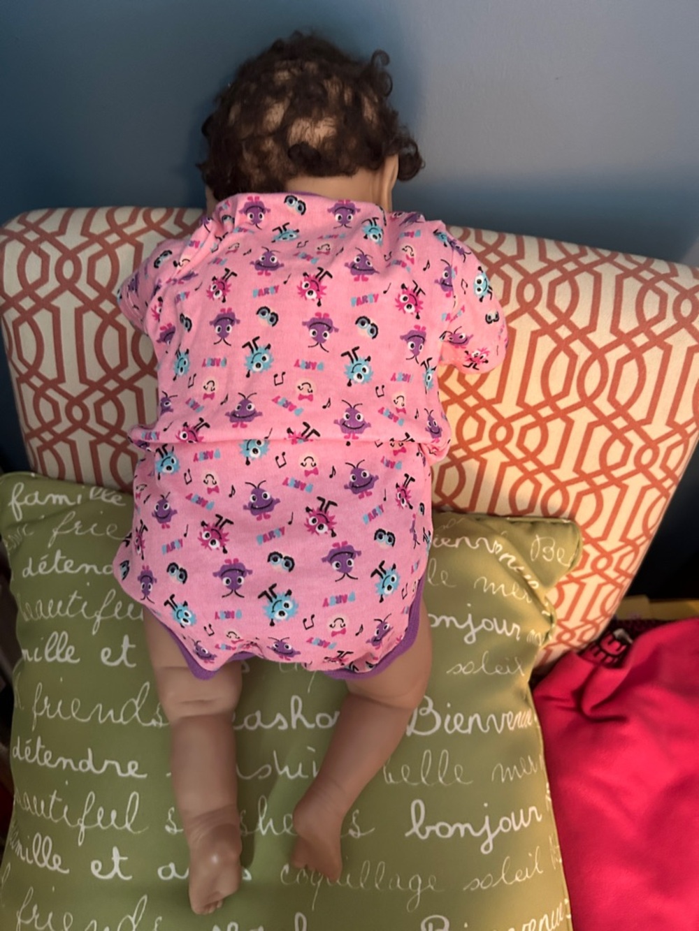 Baby Doll with Patterned Onesie - Picture 5 of 16